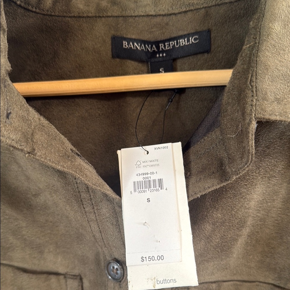 Banana Republic Terrazo Vegan Suede Shirt Dress - Picture 2 of 7